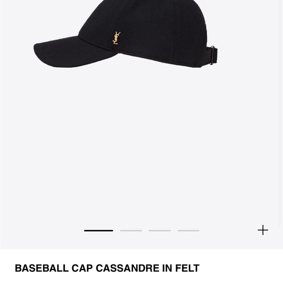 YSL black felt Cassandre baseball cap sz 57. Sold out online. - Picture 8 of 8